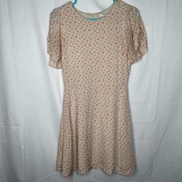 MADEWELL MicroFloral Flutter Sleeve Mini Dress 90s - Picture 6 of 13